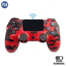 Controle sem Fio PS4 - Camuflado Vermelho